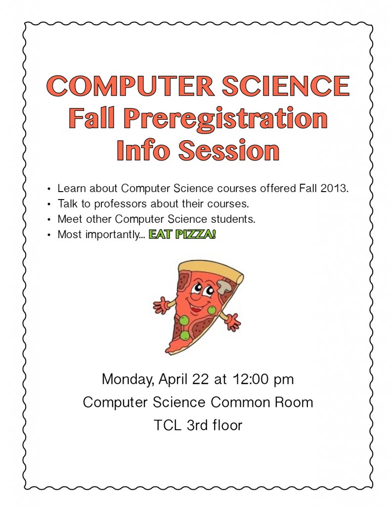 Pizza Info Session Preregistration