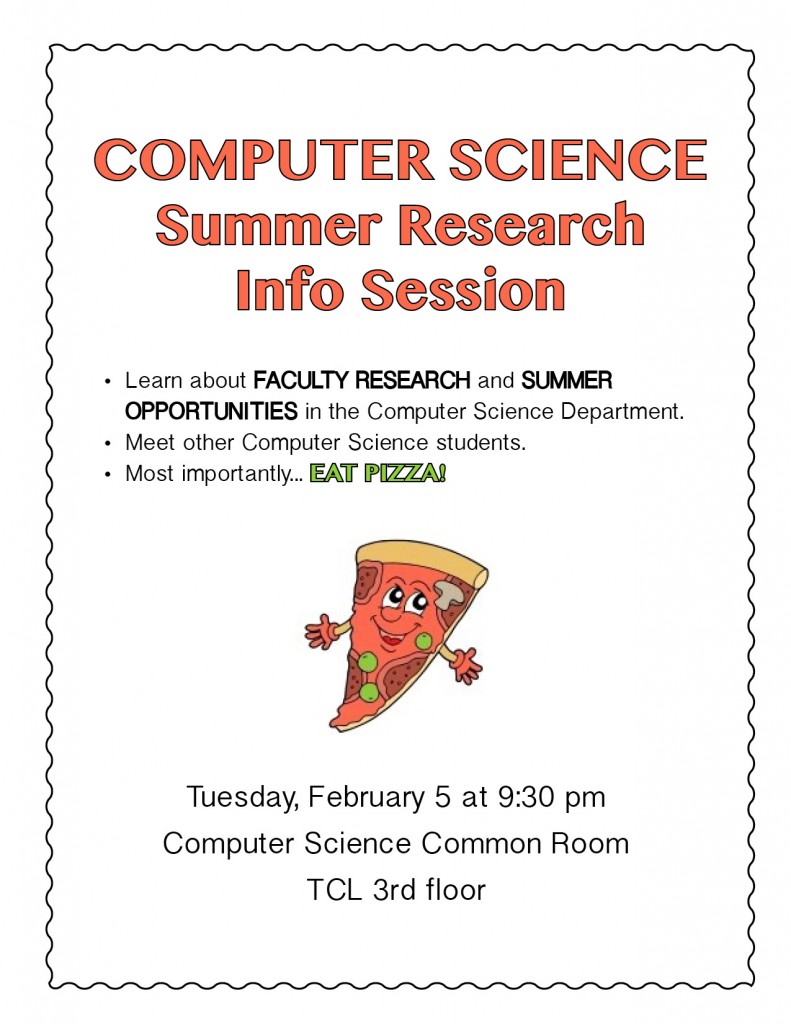Pizza Info Session Research