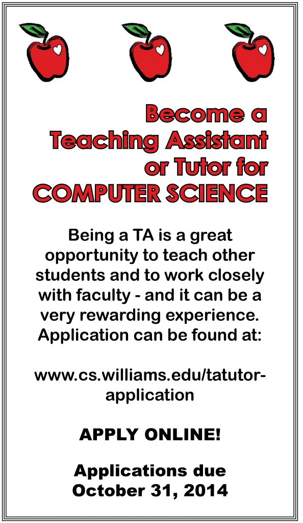 TA Application Flyer Spring 2015